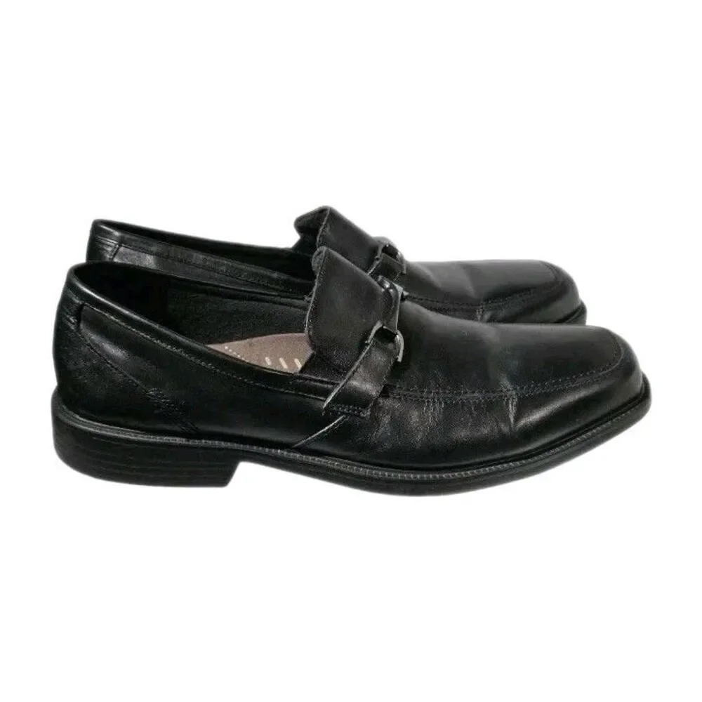 Bostonian Flexlite men's black leather bit loafers-15M
